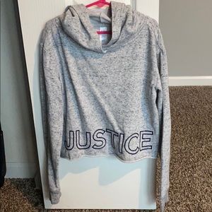 Girls justice crop hoodie